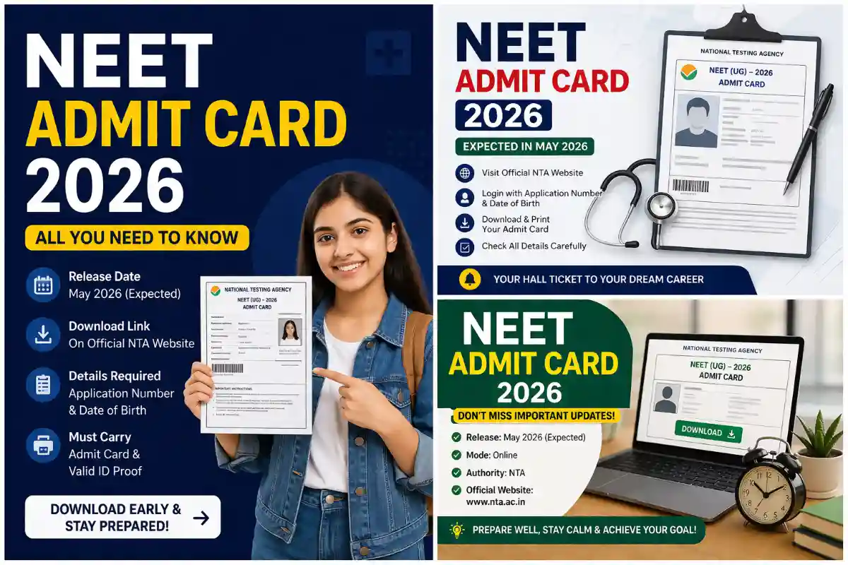 NEET Admit Card 2026 Download – Direct Link, Release Date, Steps & Important Instructions