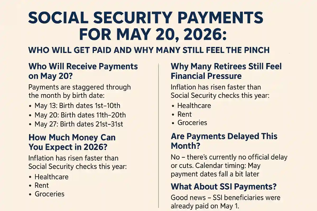 Social Security Payments for May 20, 2026: Who Will Get Paid and Why Many Still Feel the Pinch