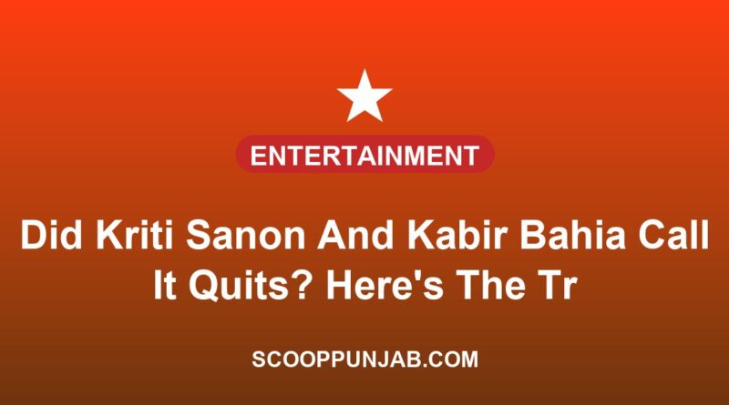 Did Kriti Sanon And Kabir Bahia Call It Quits? Here’s The Truth Behind The Viral Photo