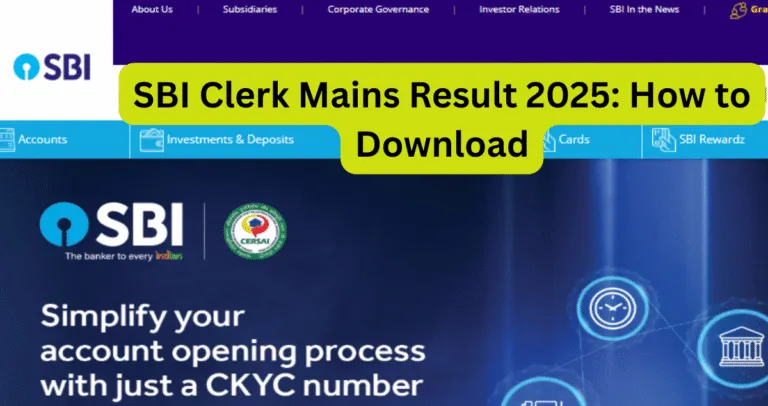 SBI Clerk Mains Result 2025